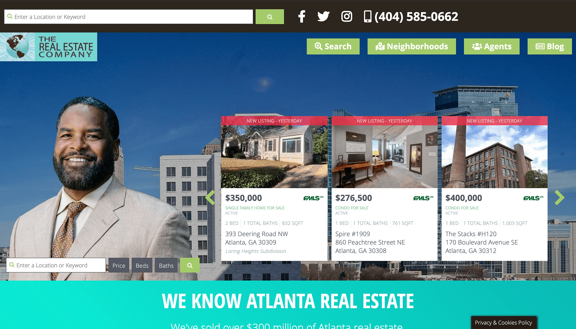 The Real Estate Company Wordpress website with IDX by Spokencode